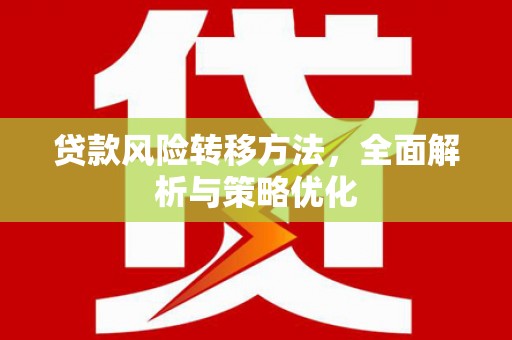 龙城贷款风险转移方法，全面解析与策略优化