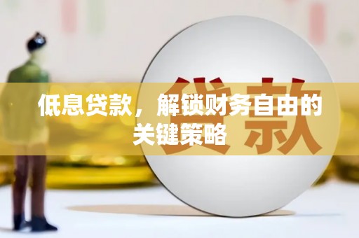 龙城低息贷款，解锁财务自由的关键策略