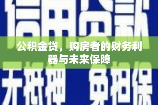 龙城公积金贷，购房者的财务利器与未来保障