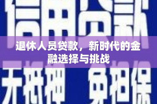 龙城退休人员贷款，新时代的金融选择与挑战