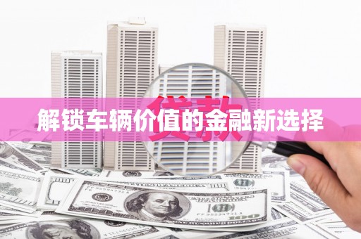 龙城解锁车辆价值的金融新选择