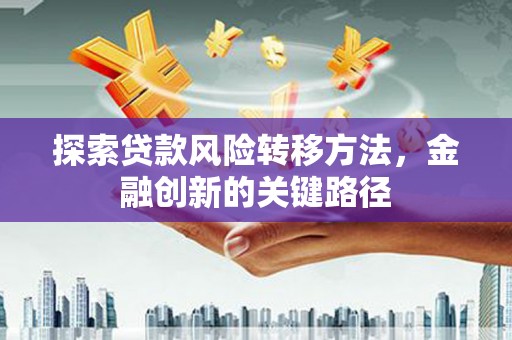 龙城探索贷款风险转移方法，金融创新的关键路径