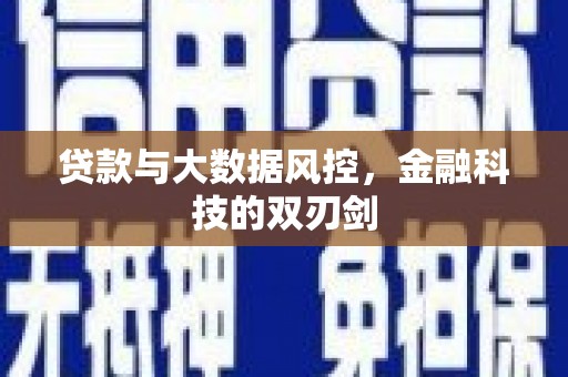 龙城贷款与大数据风控，金融科技的双刃剑