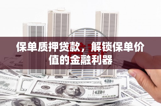 龙城保单质押贷款，解锁保单价值的金融利器