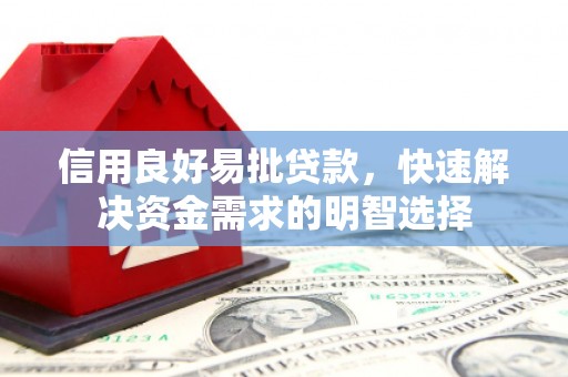 龙城信用良好易批贷款，快速解决资金需求的明智选择