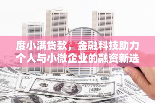 龙城度小满贷款，金融科技助力个人与小微企业的融资新选择