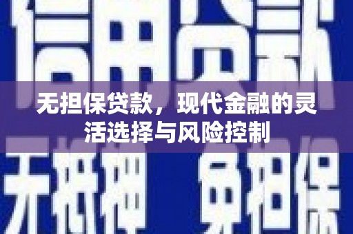 龙城无担保贷款，现代金融的灵活选择与风险控制