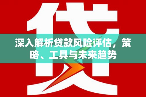 龙城深入解析贷款风险评估，策略、工具与未来趋势