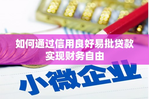 龙城如何通过信用良好易批贷款实现财务自由