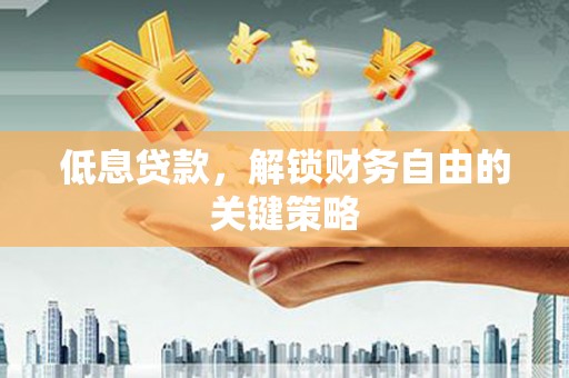 龙城低息贷款，解锁财务自由的关键策略