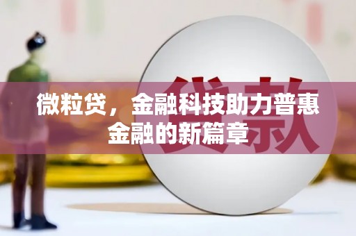 龙城微粒贷，金融科技助力普惠金融的新篇章