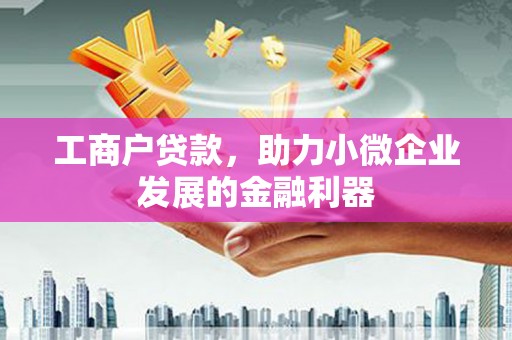 龙城工商户贷款，助力小微企业发展的金融利器