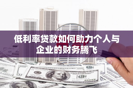 龙城低利率贷款如何助力个人与企业的财务腾飞