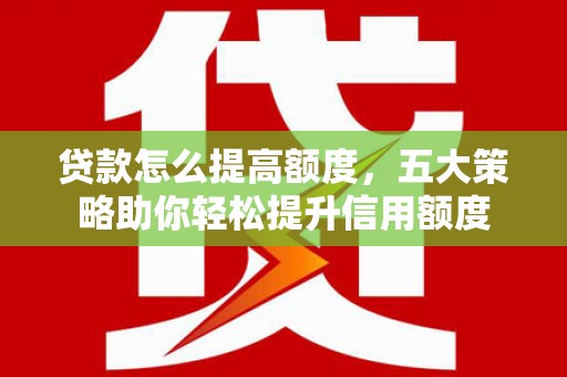 龙城贷款怎么提高额度，五大策略助你轻松提升信用额度