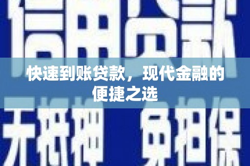 龙城快速到账贷款，现代金融的便捷之选